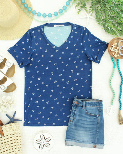 Michelle Mae Sophie Top - Nautical Navy