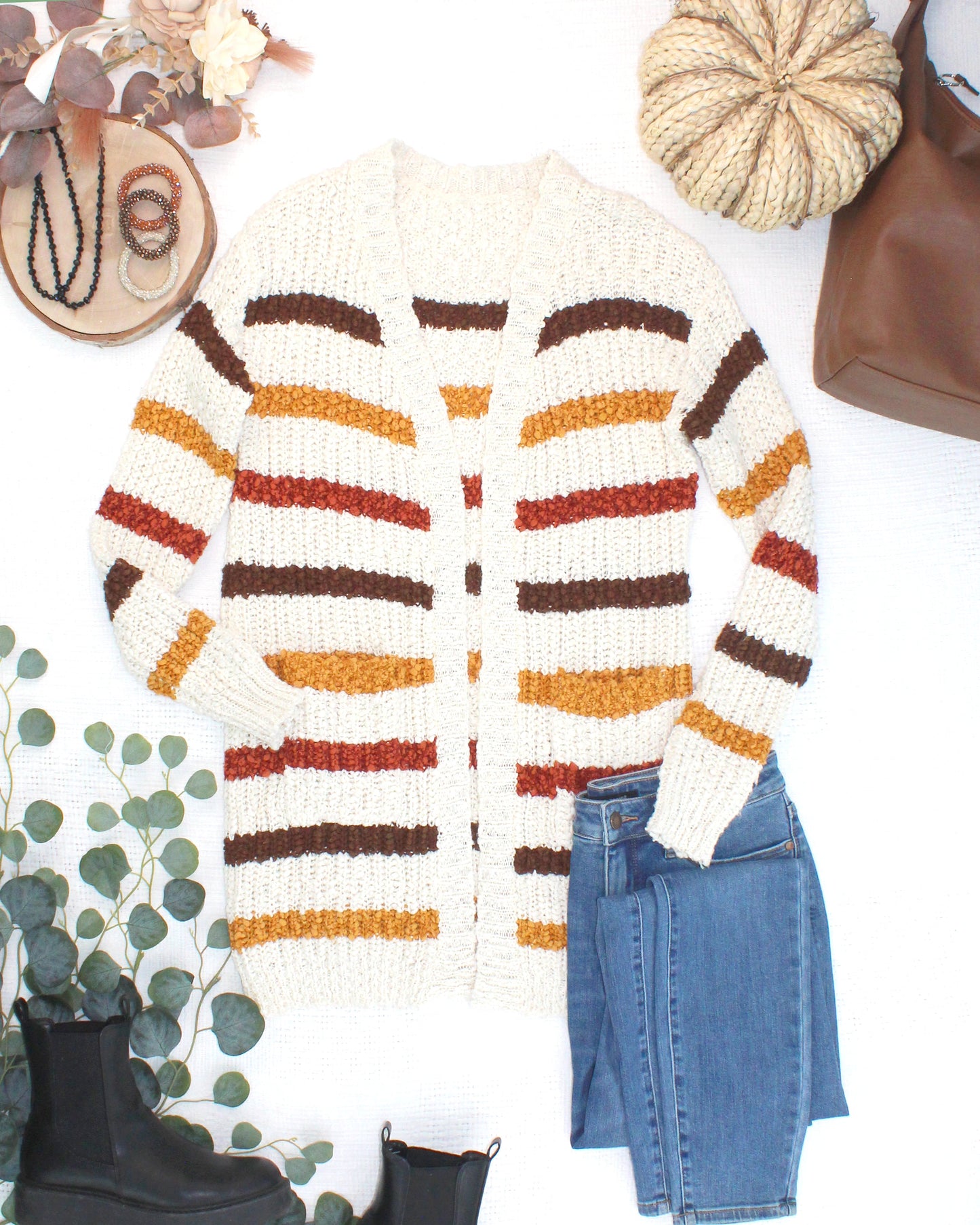 Michelle Mae Fall Striped Cardigan