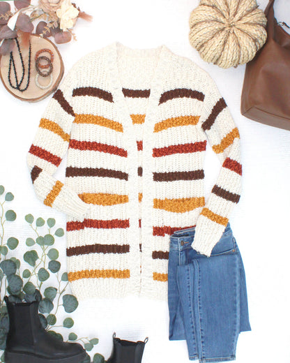 Michelle Mae Fall Striped Cardigan