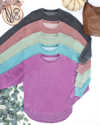 Michelle Mae Vintage Wash Pullover - Black