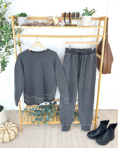 Michelle Mae Vintage Wash Joggers - Black