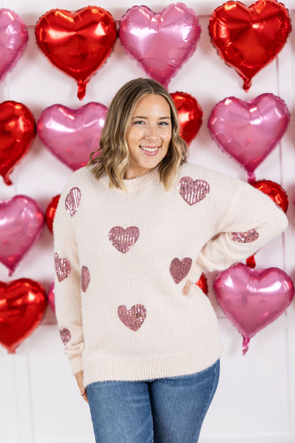 Michelle Mae Sparkle Hearts Sweater