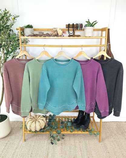 Michelle Mae Vintage Wash Pullover - Black