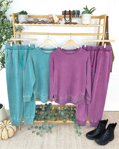 Michelle Mae Vintage Wash Pullover - Purple