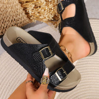 PREORDER - Dream big, work hard Buckle Sandals