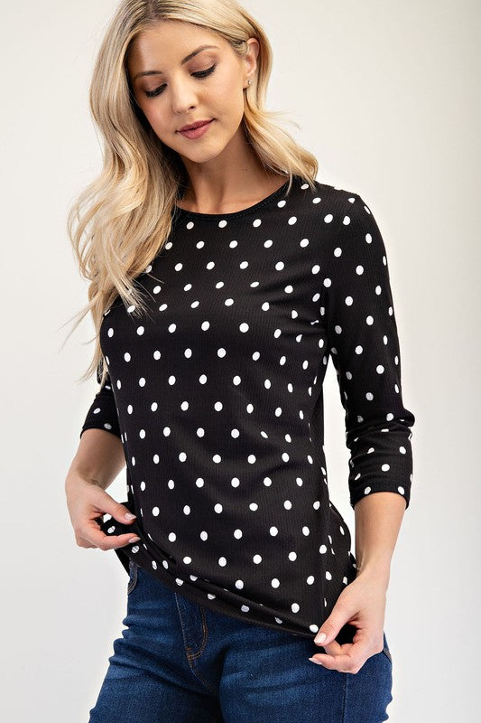 Dotted & Dandy T-Shirt- Black