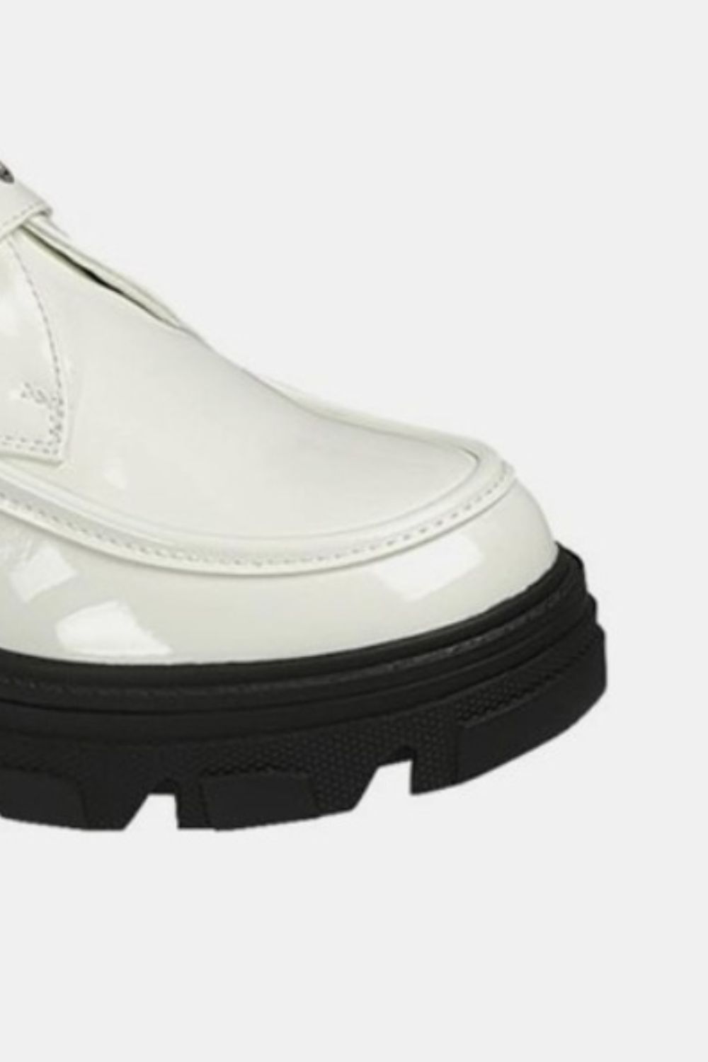 First Place Platform Lug Sole Loafers- White