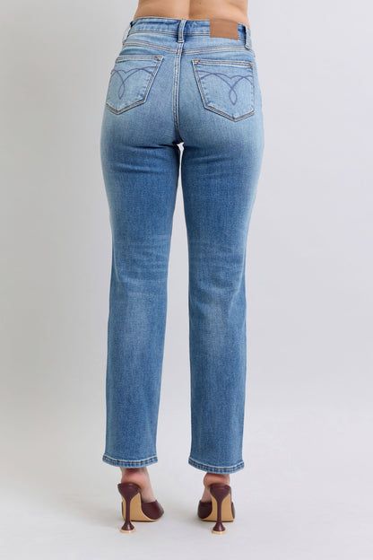 Cozy Vintage Thermal Straight Jeans