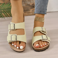 PREORDER- Open Toe Double Buckle Sandals