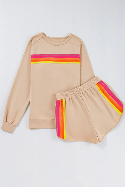 PREORDER- Retro Rainbow Short Set