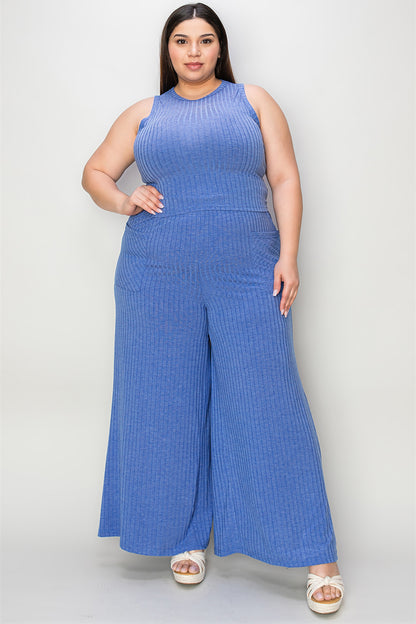 You Got It Now Tank and Wide Leg Pants Set