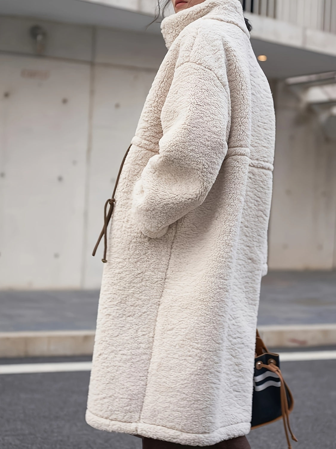 PREORDER: Cozy Turtleneck Sherpa Coat