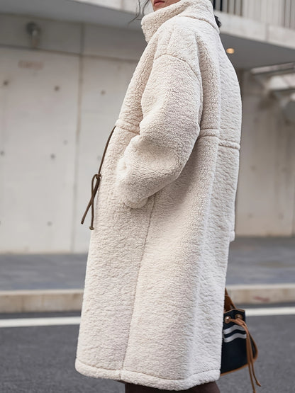 PREORDER: Cozy Turtleneck Sherpa Coat