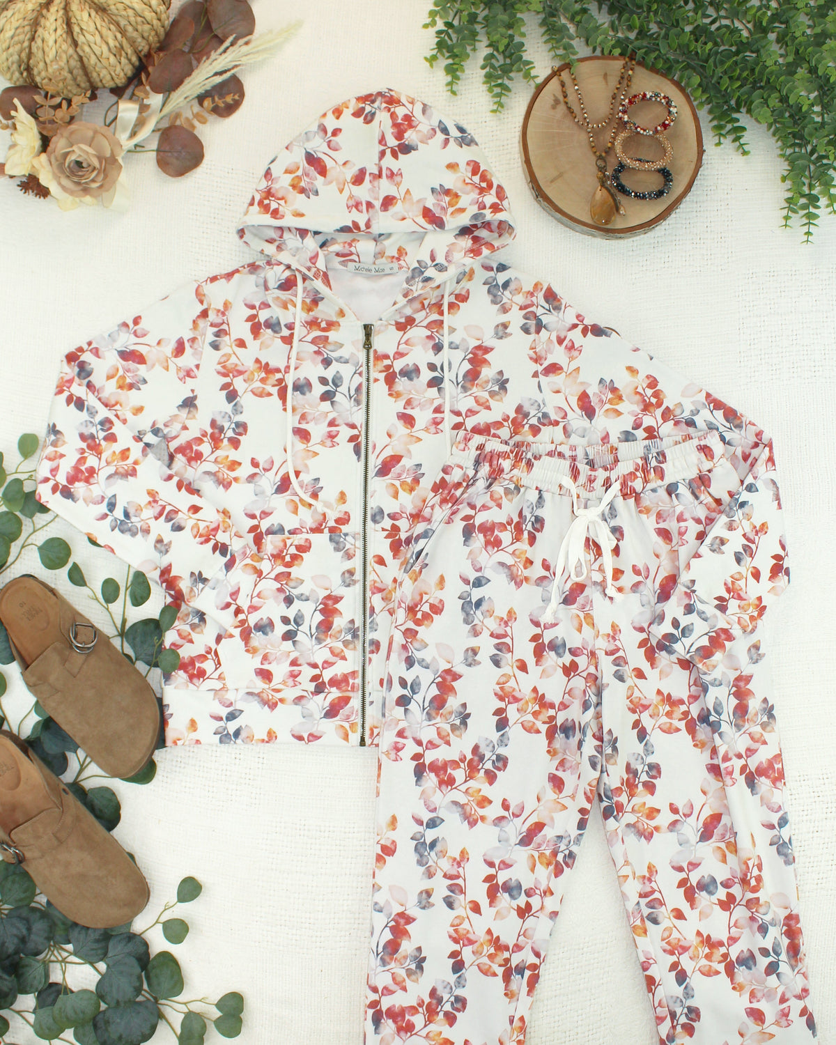 Michelle Mae Fullzip Hoodie - Autumn Watercolor