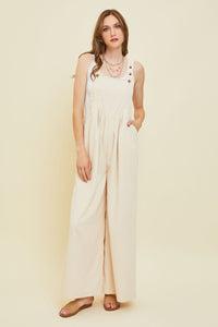 Corduroy's Button Wide-Leg Overall