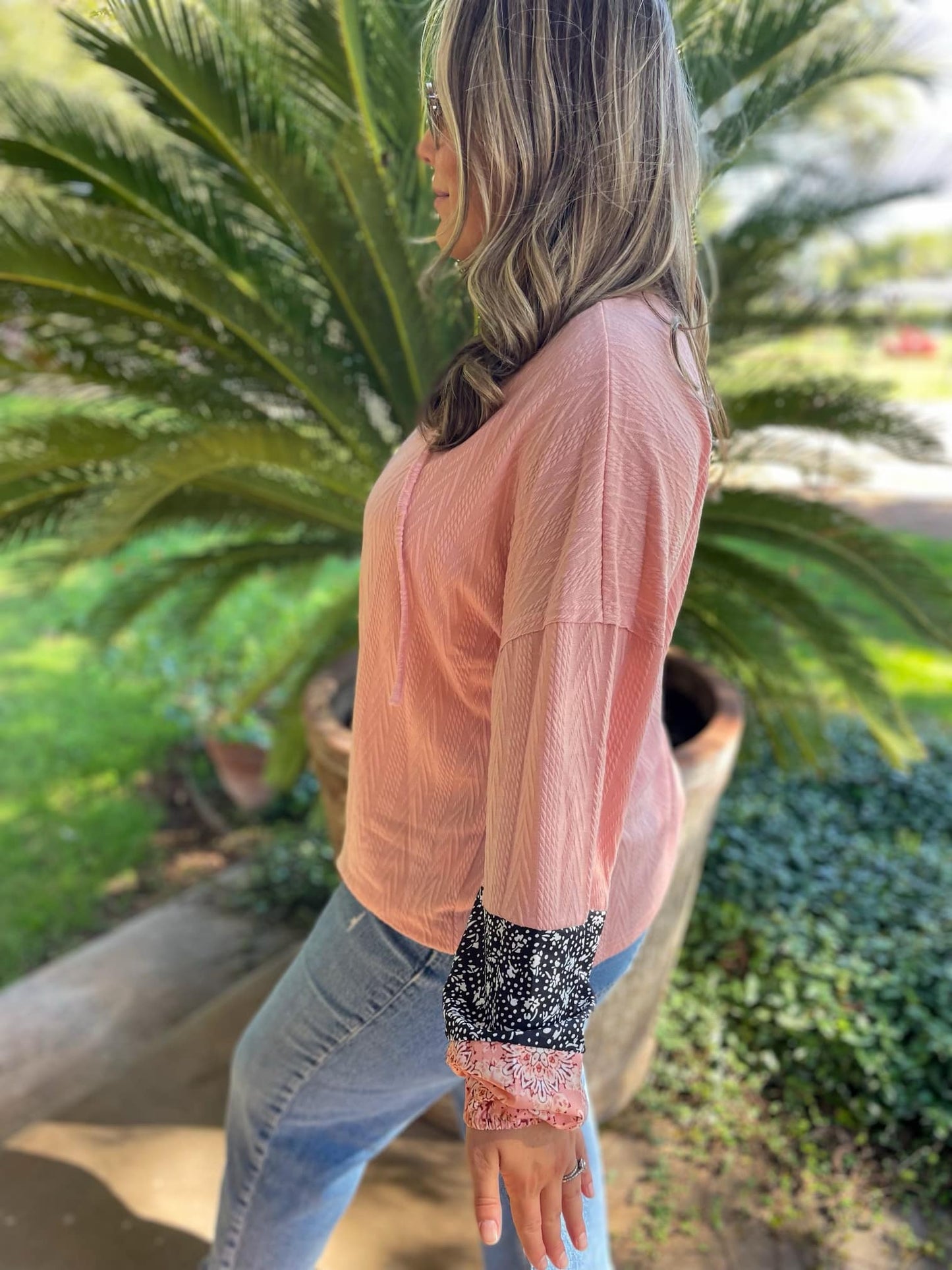 PREORDER: Textured Floral Blouse in Three Colors