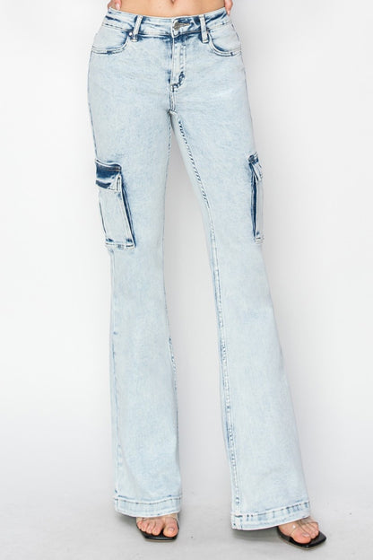 Cornelia's High Rise Cargo Flare Jeans