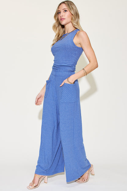 You Got It Now Tank and Wide Leg Pants Set