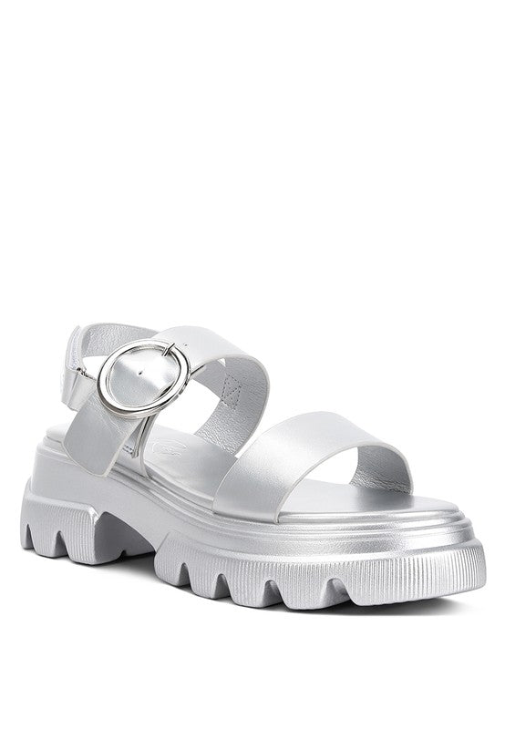 Look Out Metallic Chunky Sandals