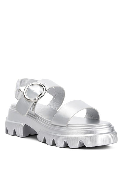 Look Out Metallic Chunky Sandals