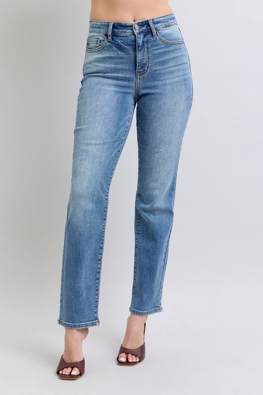 Cozy Vintage Thermal Straight Jeans