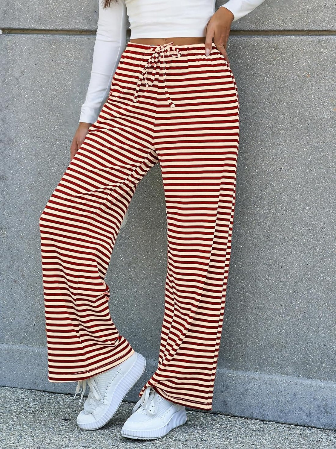 PREORDER- Striped Up Wide Leg Pants