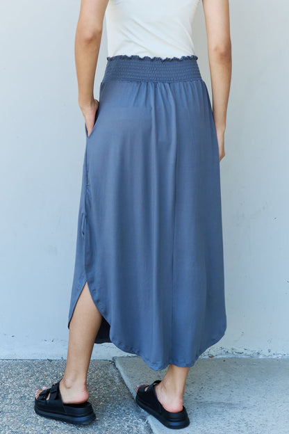 Comfort Princess High Waist Maxi Skirt in Charcoal