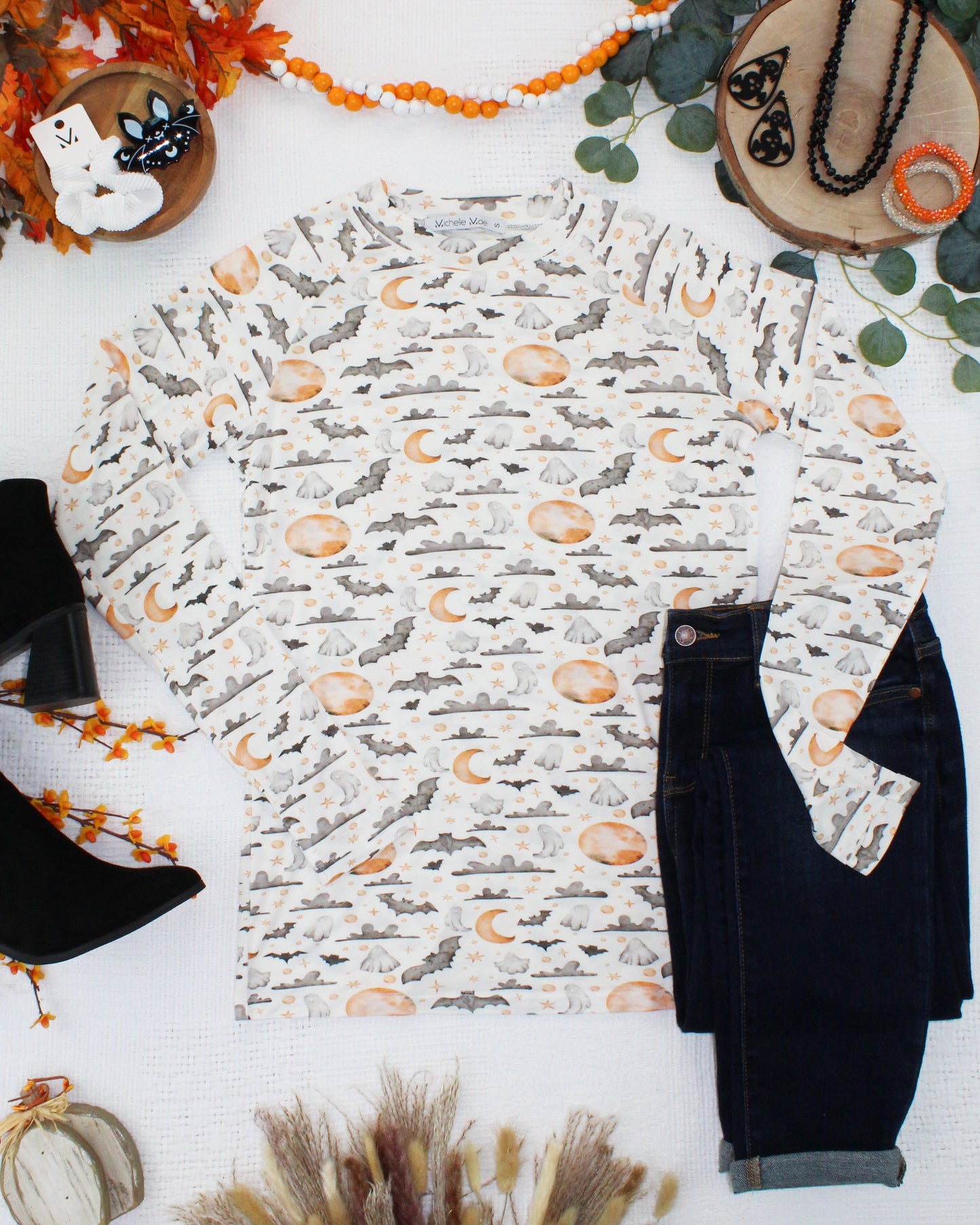 Michelle Mae Blair Long Sleeve Top - Haunted Halloween