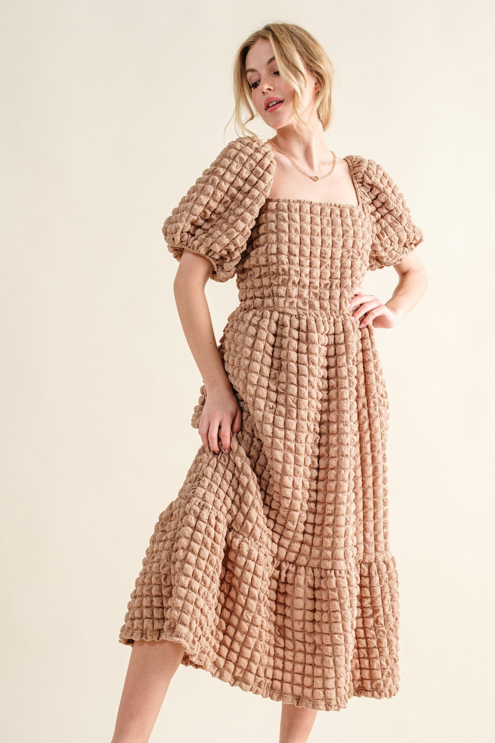 Look At Us Now Puff Sleeve Dress