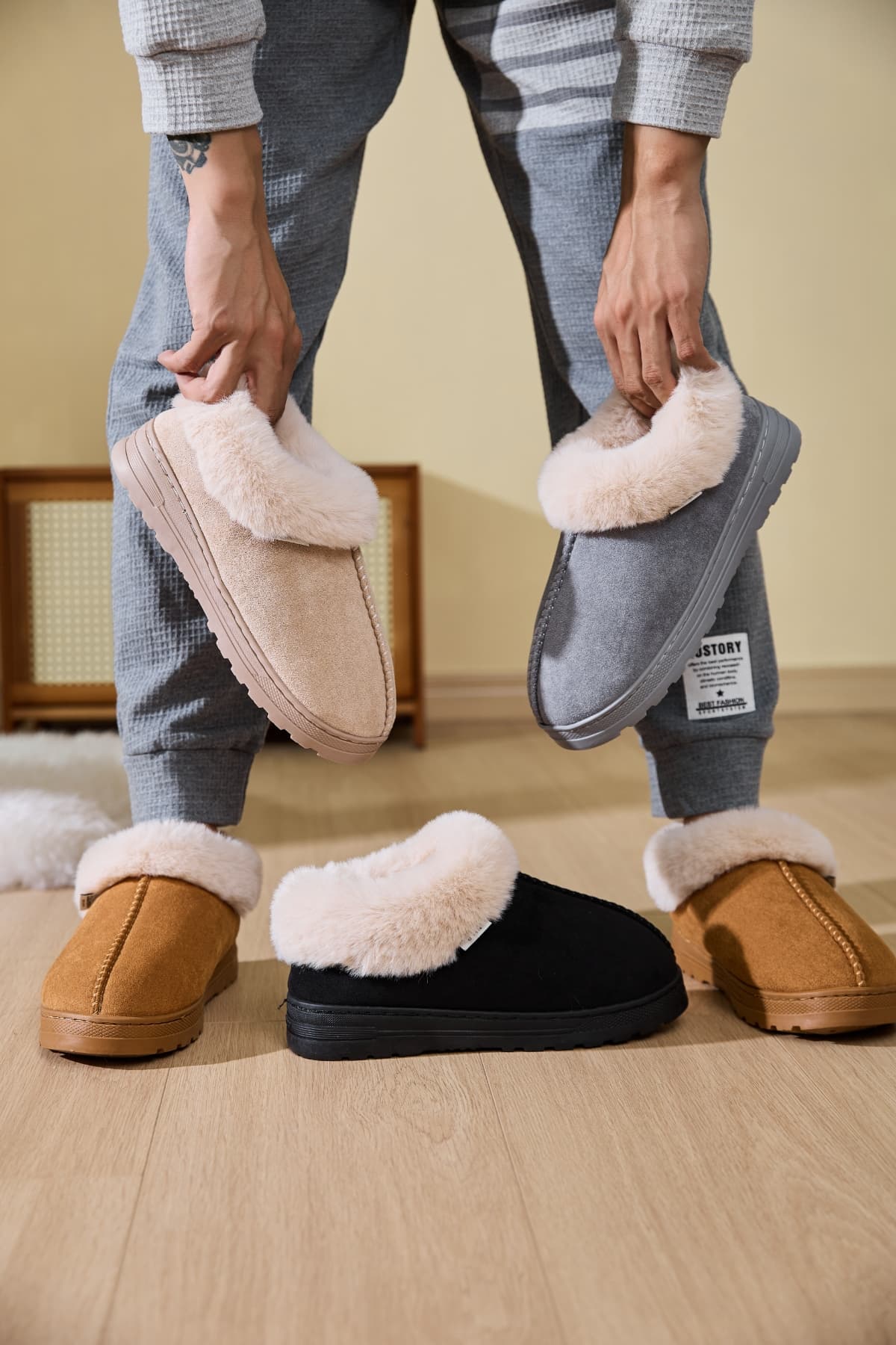 PREORDER: FLUFFY PLATFORM SLIPPERS