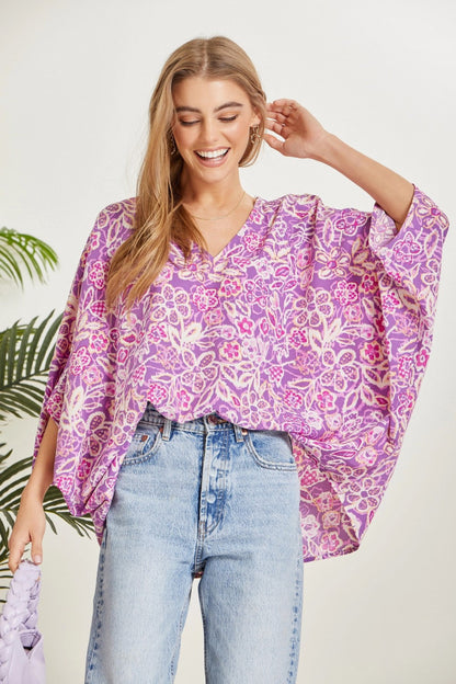 Orchid Breeze Poncho Top