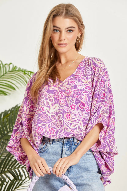 Orchid Breeze Poncho Top