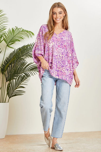 Orchid Breeze Poncho Top