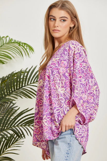 Orchid Breeze Poncho Top