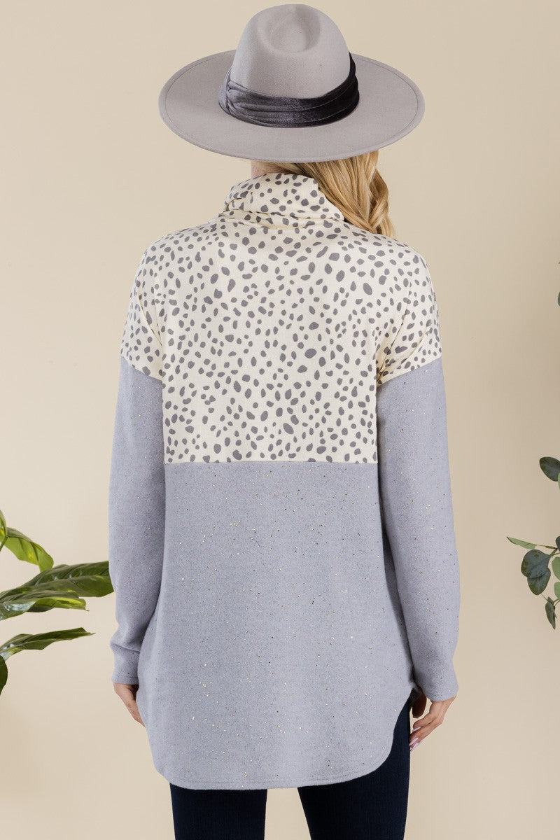 Savanna Chic Turtleneck - Grey