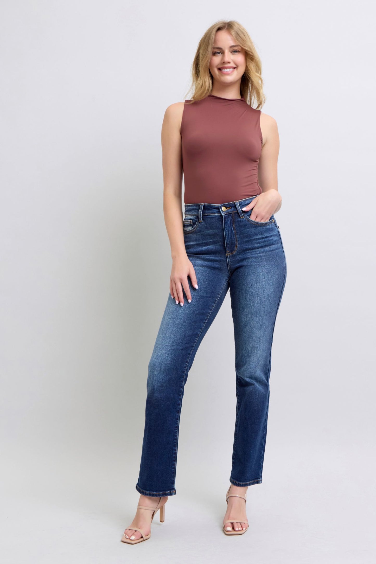 Everyday Ease Washed Straight Leg Jeans