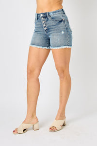 Felicia Raw Hem Denim Shorts