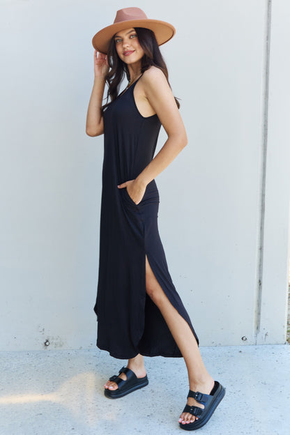 Good Energy Cami Side Slit Maxi Dress