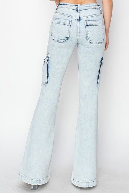 Cornelia's High Rise Cargo Flare Jeans