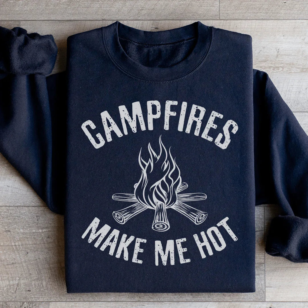 Campfires Make Me Hot Graphic Sweatshirt