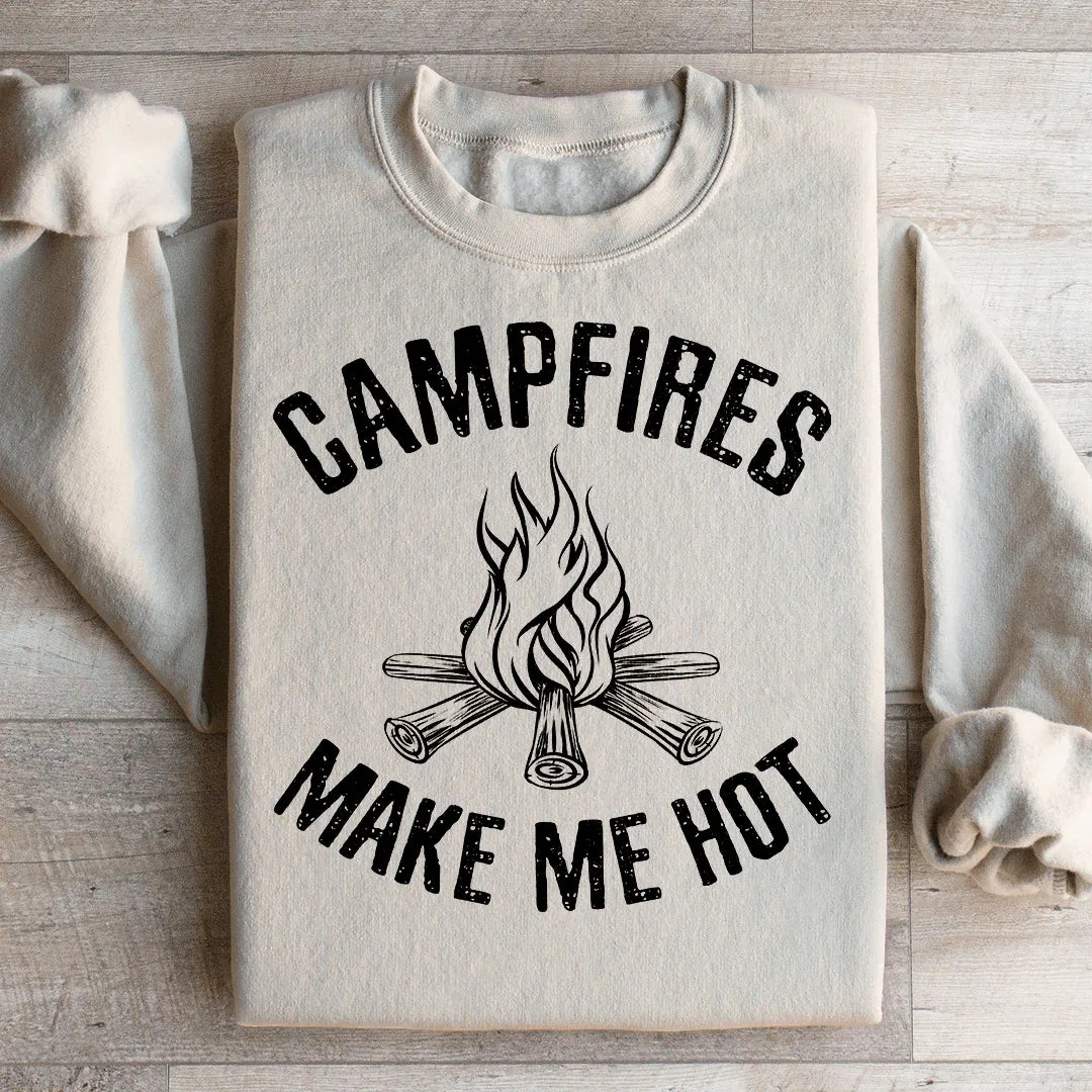 Campfires Make Me Hot Graphic Sweatshirt