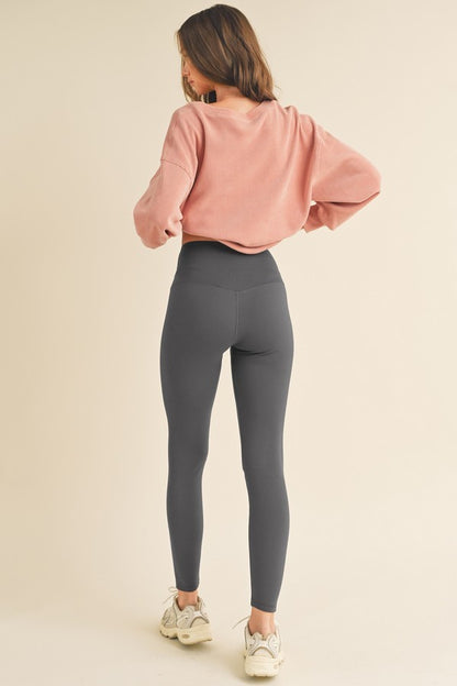 Snug Life High-Waisted Leggings - Gray