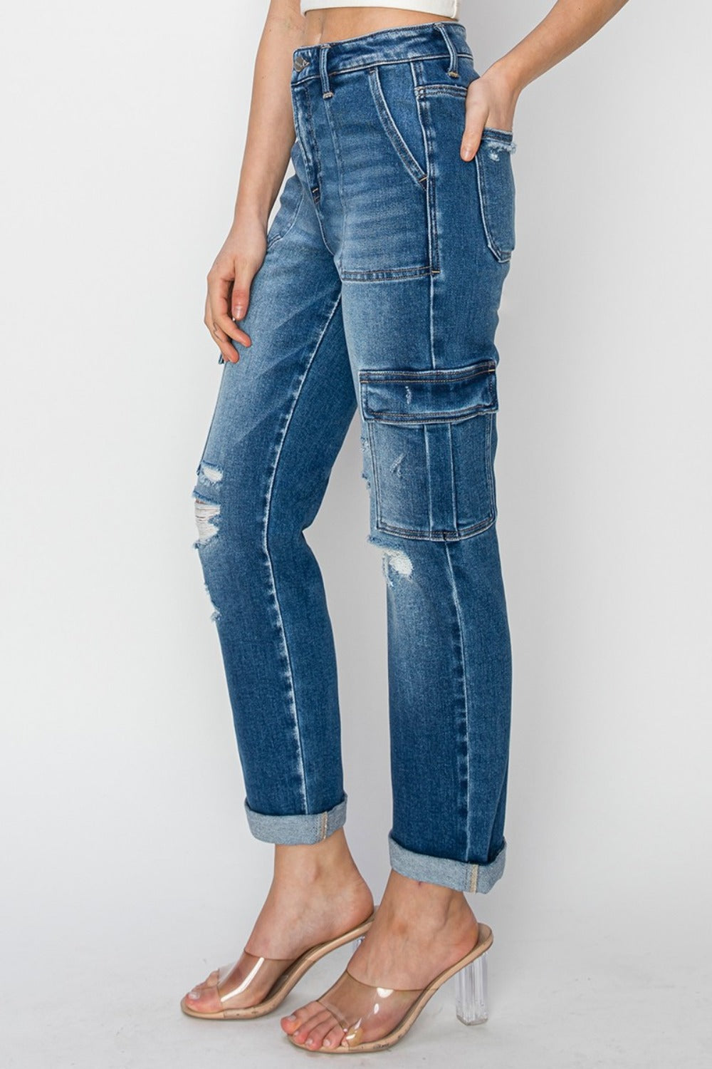 Embrace The Journey High Rise Cargo Jeans