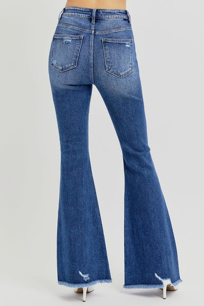 Anne's High Rise Raw Hem Flare Jeans