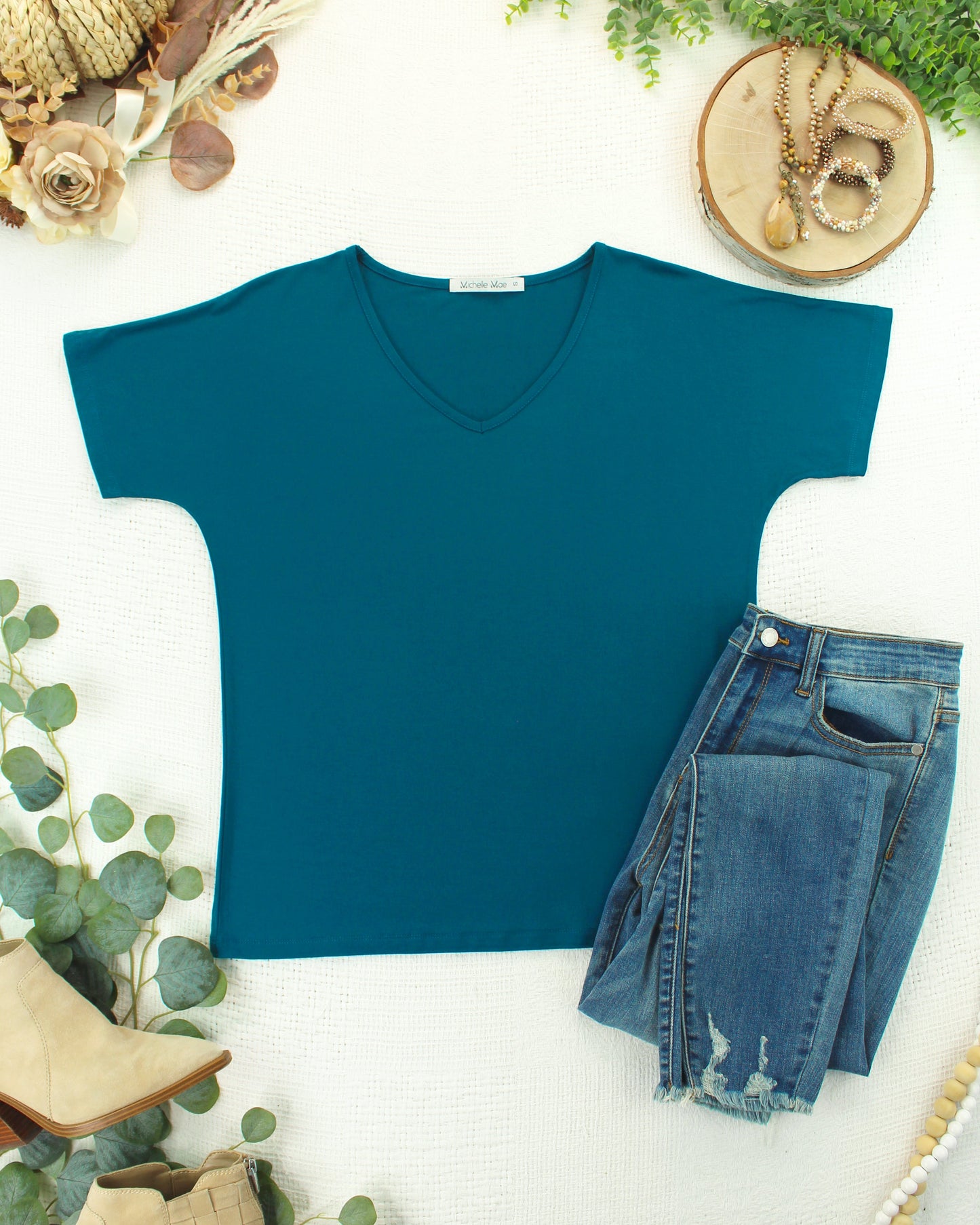 Michelle Mae Chloe Cozy Top - Teal
