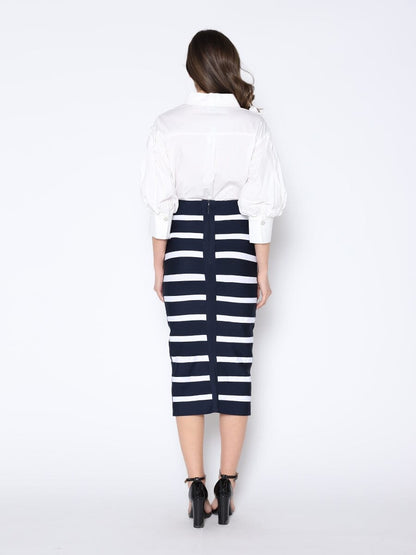 Sunset Stroll Striped Midi Skirt
