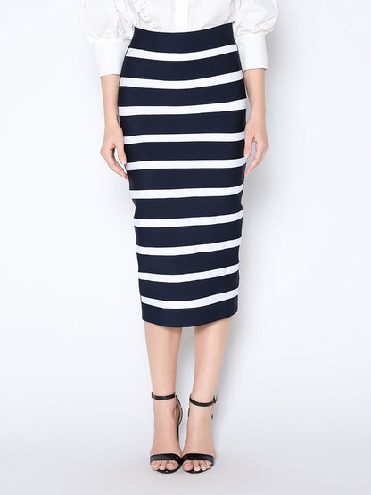 Sunset Stroll Striped Midi Skirt