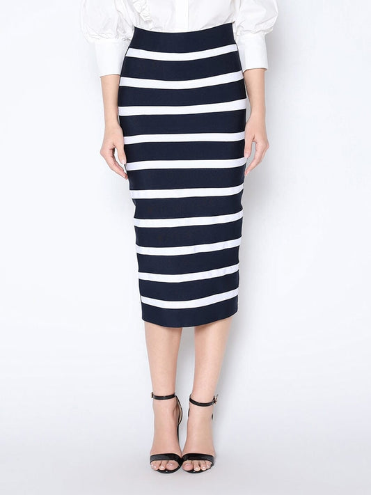 Sunset Stroll Striped Midi Skirt