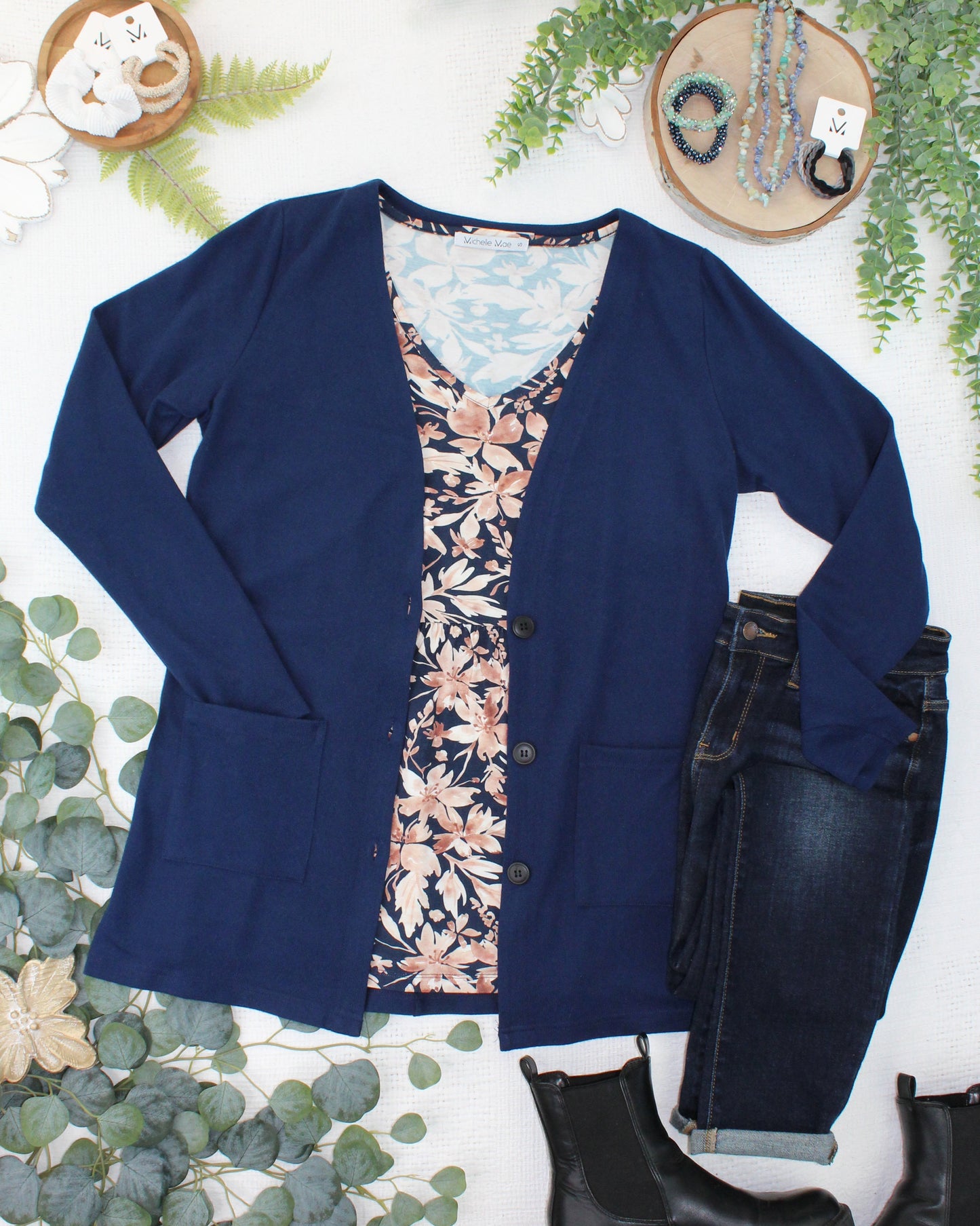 Michelle Mae Cori Cardigan - Navy