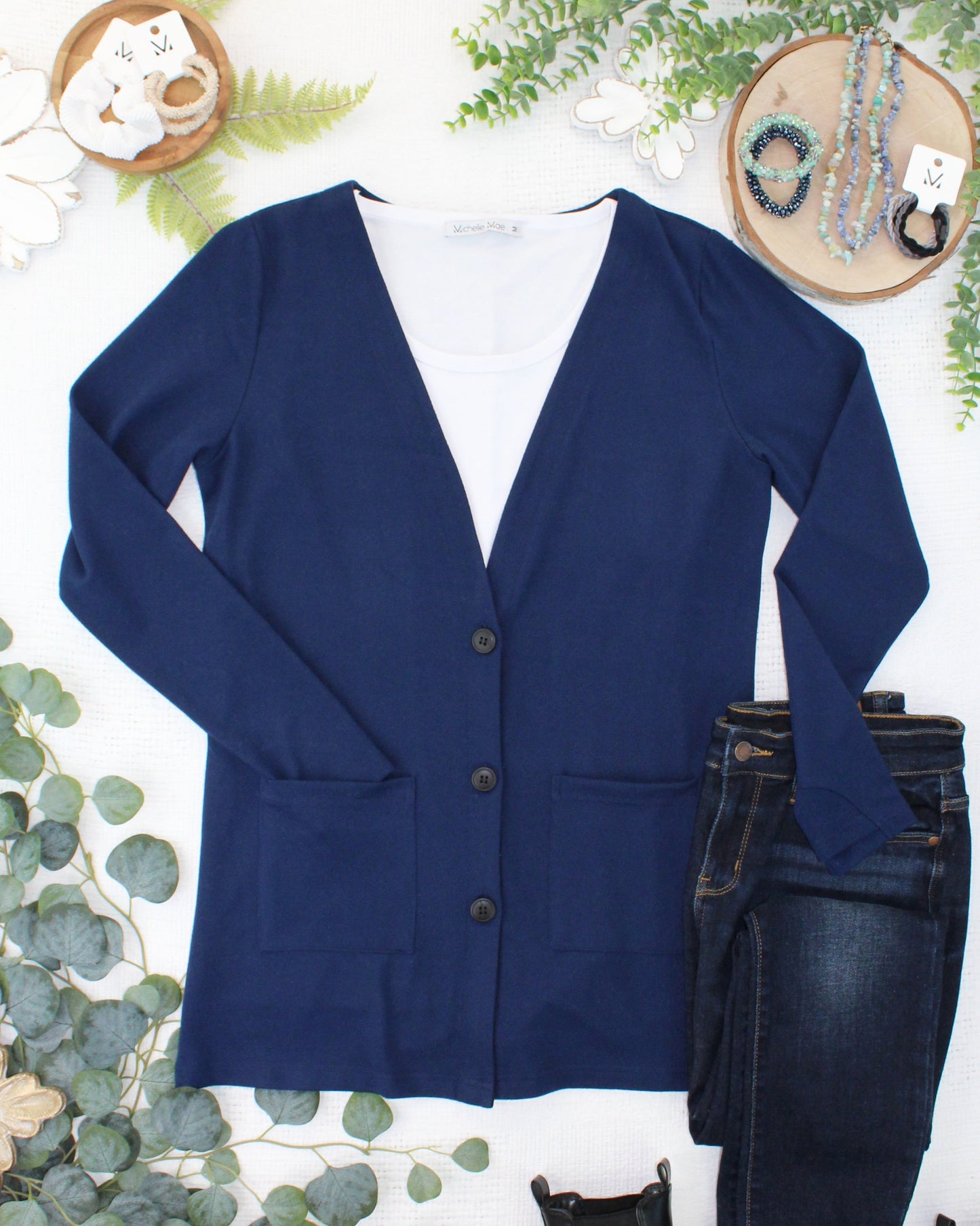 Michelle Mae Cori Cardigan - Navy